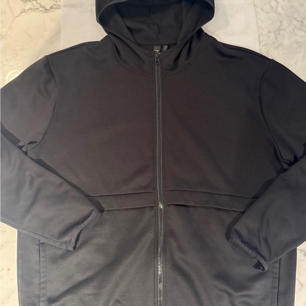 Z by Zella Men’s Full-Zip Hoodie Jacket Black 2XL | Fleece Lined Athletic Lounge